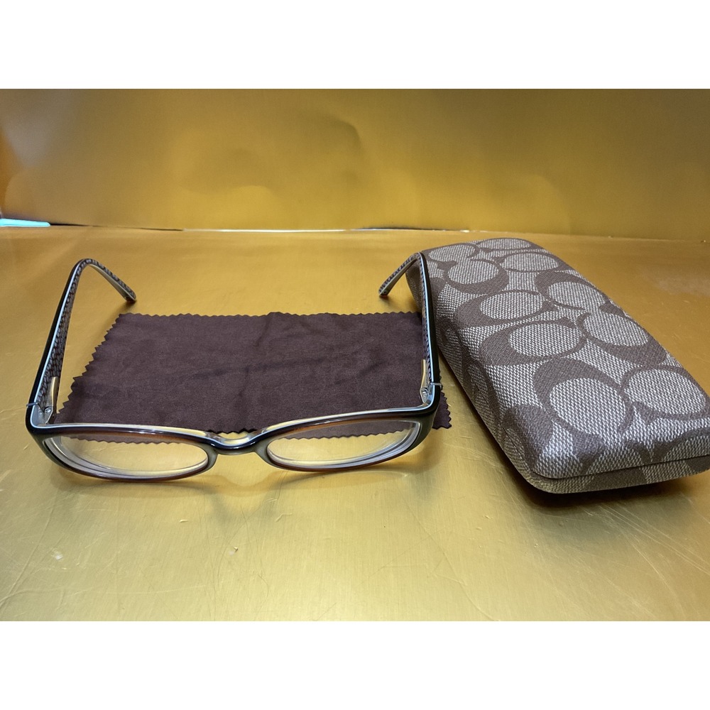 Coach Annabel 530 Brown Blue Dragonfly Crystal Eyeglasses Frames with Case